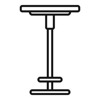 Uygulamalar ve web siteleri için basit ayarlanabilir yükseklik çubuğu masa başı çizgisi simgesi