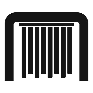 Tavandan sarkan siyah silindirli bir araba yıkama binasının simgesi.