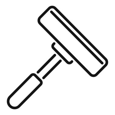 Yıkamak için plastik saplı basit bir pencere temizleme aracı