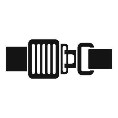 Emniyet kemerinin siyah silueti bağlandı ve yolculuk sırasında koruma sağlandı