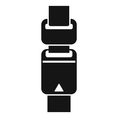 Açık emniyet kemeri tokasının siyah silueti araç yolcuları için temel bir güvenlik aygıtıdır.