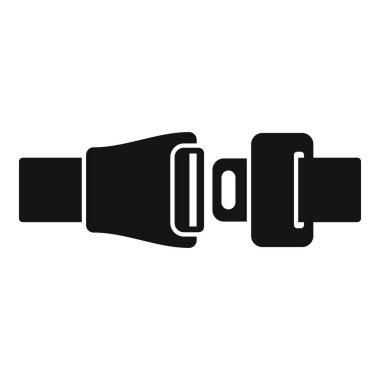 Siyah emniyet kemeri takılı, yolcuları araba kazasından koruyor.