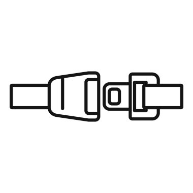 Emniyet kemerinin bağlanmasının basit bir simgesi, araba güvenliğinin önemini vurguluyor