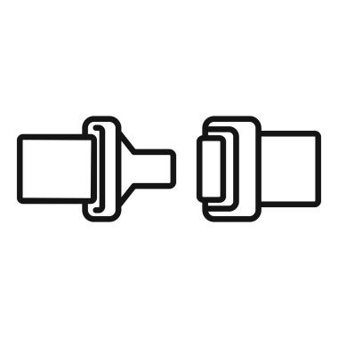 Su sistemi kurulumu için iki farklı bağlantı tipini detaylandıran boru bağlantı simgesi seti