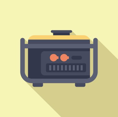 Taşınabilir jeneratör, acil durum hazırlığı veya güç çözümleri kavramlarını resmetmek için ideal elektrik sağlar