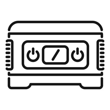 Acil durum kesintisi sırasında elektrik sağlayan taşınabilir bir elektrik santralinin çizimi