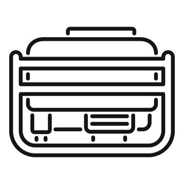 Müzik çalmak için klasik bir ses kasetinin satır sanatı simgesi