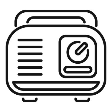 Taşınabilir radyo alıcısı elektromanyetik dalgalar gönderiyor, ana hat biçim simgesi