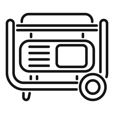 Taşınabilir güç jeneratörünün çizimi, elektrik kesintisi sırasında ya da kamp yaparken işe yarar.