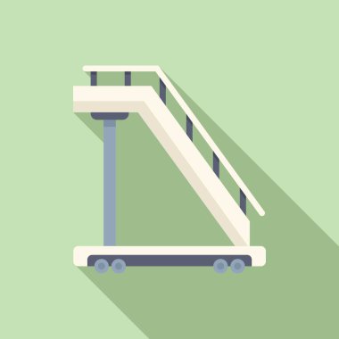 Uçağa binmek ya da inmek için tekerleklerin üzerinde duran merdivenler.