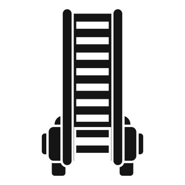 İtfaiye merdiveni yukarıya doğru uzanıyor. Acil durumlarda itfaiyecilerin cesaretini temsil ediyor.