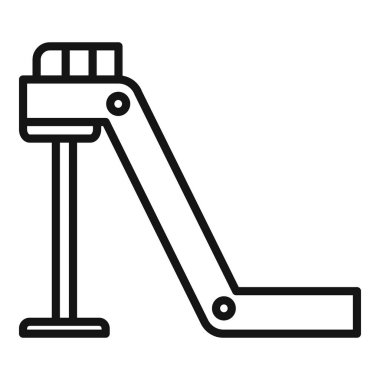 Bir oyun alanı slaytının basit çizimi, açık hava eğlencesi ve eğlencesi için mükemmel.