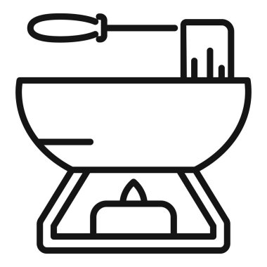 Çatal simgeli Brezilya usulü ızgara et.