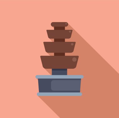 Çikolata fıskiyesi erimiş çikolata katmanlarına dökülüyor. Meyve veya marşmelov daldırmak için mükemmel.