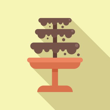 Çikolata şelalesi masaya dökülüyor, tatlı hoşgörü ve yemek zevkini temsil ediyor.