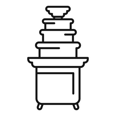 Çikolata çeşme makinesi evde tatlı fondü yapıyor.