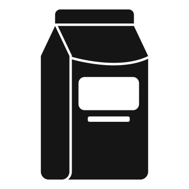 Marka kimliğini gösteren siyah yiyecek ambalajı simgesi