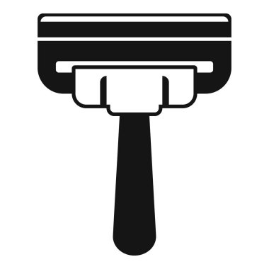 Temiz ve pürüzsüz bir tıraş rutini için çift bıçaklı plastik bir jiletin simgesi.