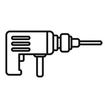 Metal matkabın ucunu gösteren siyah-beyaz çizgili matkap sanatı, inşaat ve konsept için kullanışlı.