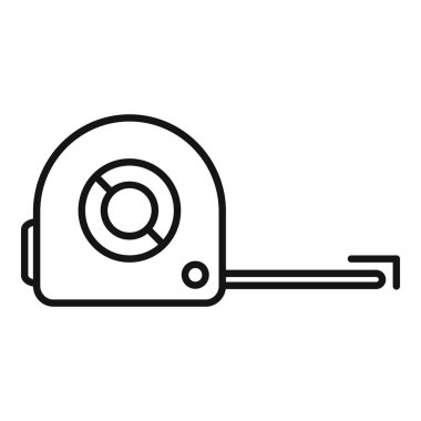 Genellikle inşaat veya terzilikte, uzunluğu ölçmek için kullanılan bir aracı temsil eden mezura simgesi ölçülüyor