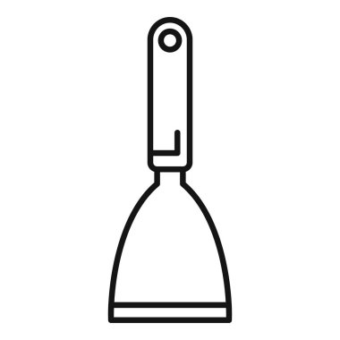 Mutfak spatulasının basit bir simgesi. Yemek pişirme, pişirme ya da mutfak gereçleri ile ilgili projeler için mükemmel.