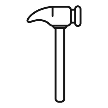 Pençe çekicinin basit çizimi, çivi çakmak ve sökmek için kullanılan bir araçtır