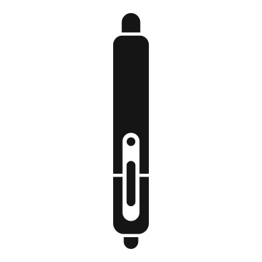 Beyaz arkaplanda izole edilmiş siyah işaret kalem simgesi