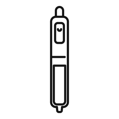 İşaretleyici kalemin basit siyah beyaz simgesi, sanat, tasarım veya yaratıcı kavramları temsil etmek için idealdir