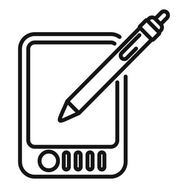 Stylus kalem dijital bir not ekranına not almak için kullanılıyor