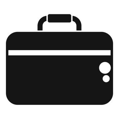 İş ve finansmanı temsil eden basit siyah evrak çantası simgesi