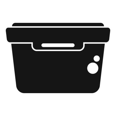 Yemeği taze tutmak için bir beslenme çantasının siyah silueti