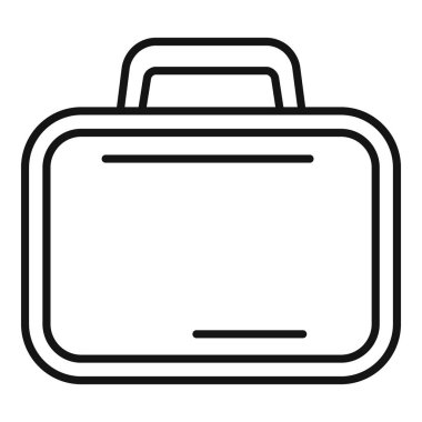 İş seyahatini veya eğlenceyi temsil eden bir iş çantasının simgesi.