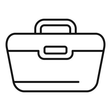 Bir araç kutusunun basit siyah özet simgesi, inşaat veya diy ile ilgili projeler için kullanışlı