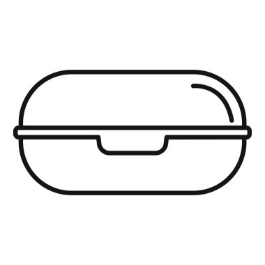 Beslenme çantasının basit çizimi. Paketlenmiş yemek ve yemekleri temsil etmek için mükemmel.