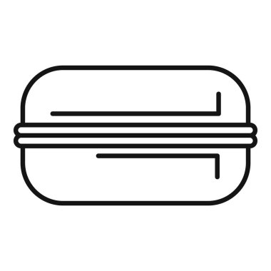 Beslenme çantasının basit bir simgesi, paketlenmiş öğle yemeklerini veya yemek hazırlama işini temsil etmek için mükemmel