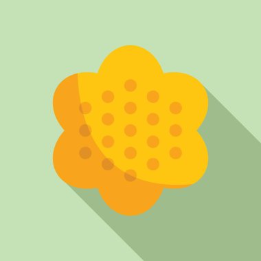 Yuvarlak çiçek şeklinde küçük noktalı kurabiye, tatlı bir atıştırmalık için mükemmel.