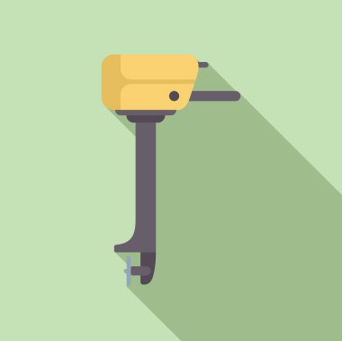 Güçlü tekne motoru tasvir edilir, bir gemiyi suyun içinden itmeye hazırdır.