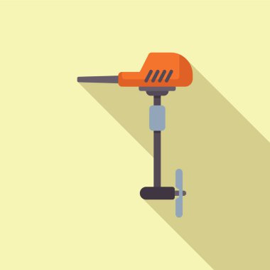 Suda pervaneli bir teknenin minimalist simgesi