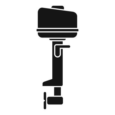 Tekne motorunu temsil eden siyah glyph simgesi, gemileri suda itmek için güçlü bir araç