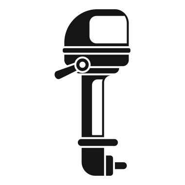 Tekne motorunun siyah silueti, deniz iticilerinin güçlü bir sembolü.