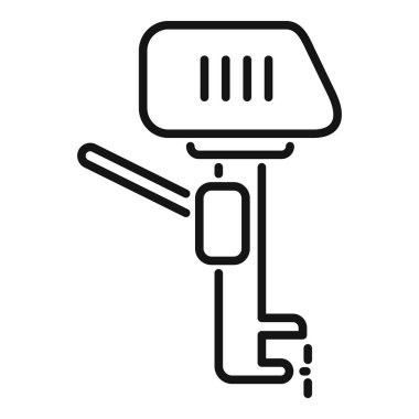 Basit bir tekne motoru sanatı. Denizcilik faaliyetleri, ulaşım ve motorlu araçlar için ideal.