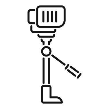 Bir tripodun üzerindeki basit bir kamera simgesi, fotoğrafçılığı ya da videoyu temsil etmek için mükemmel.