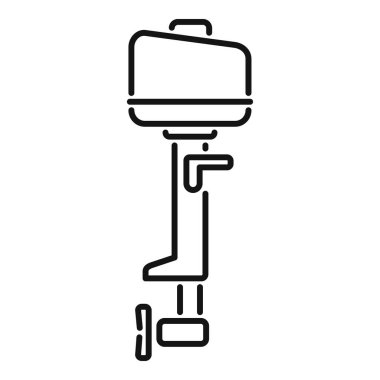 Basit bir tekne motoru sanatı, denizcilik kavramlarını temsil etmek için ideal.