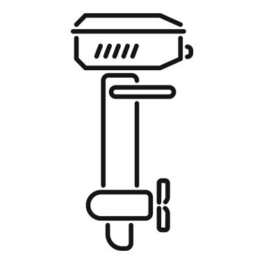 Basit tekne motoru simgesi bir gemiye güç veren motoru betimliyor