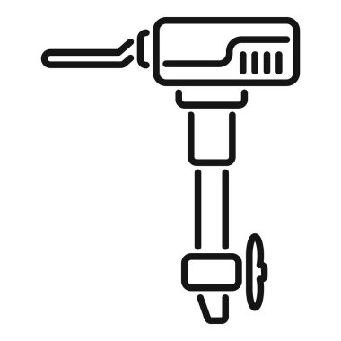 Basit bir tekne motoru simgesi, deniz motorlarını ve su ulaşımını temsil etmek için mükemmel.