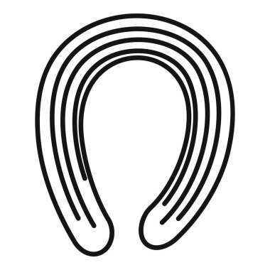 At nalı soyulmuş desen iyi şans simgesi simgesi, çizgi biçimi getiriyor