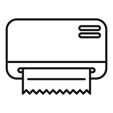 Elektrikli el kurutma makinesi çizgisi simgesi. Banyo konforunu temsil etmek için mükemmel.