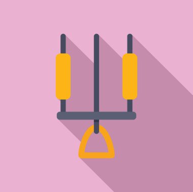 Spor aletleri simgesi kulpları gösterir ve egzersiz için üçgen tutuş