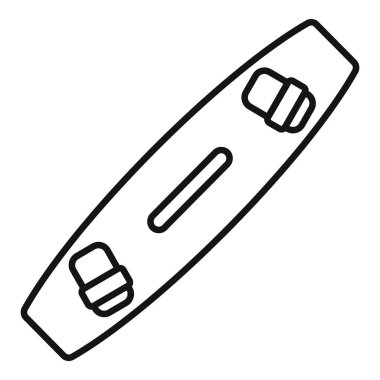 Hidrofolyo sörf tahtasını tasvir eden ana simge, dizaynını ve sörf dalgaları için özelliklerini vurguluyor