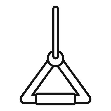 Ev ve spor salonu için fitness eğitim ekipmanlarını temsil eden süspansiyon eğitmeni simgesi